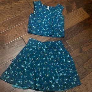 Teal floral set